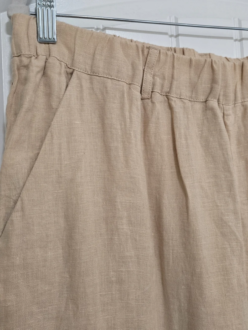 QUINCE 100% European Linen Pants In Flax High Rise. Ankle. Minimalist - Picture 2 of 6